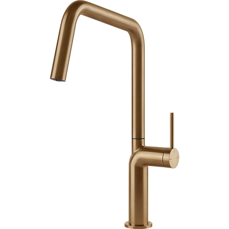 GESSI: Hochdruck- Einhebelmischbatterie STILA, Mischbatterie, Bronze Metallic 17873 22 cm