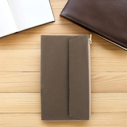 Olivgrün Reisetagebuch Organizer Etui mit Reißverschluss, aus Canvas