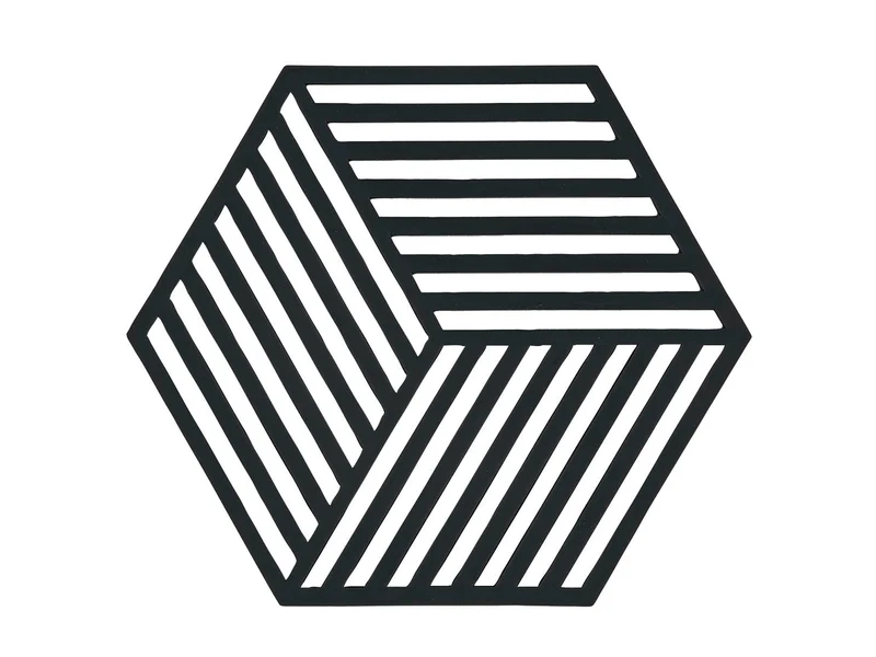 Zone Denmark, Untersetzer Hexagon black, 16 x 14 x 0,9 cm