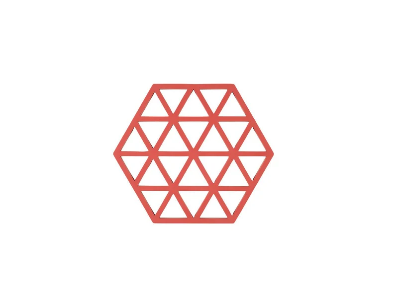 Zone Denmark, Untersetzer Triangles, burned red, 16 x 14 x 0,9 cm
