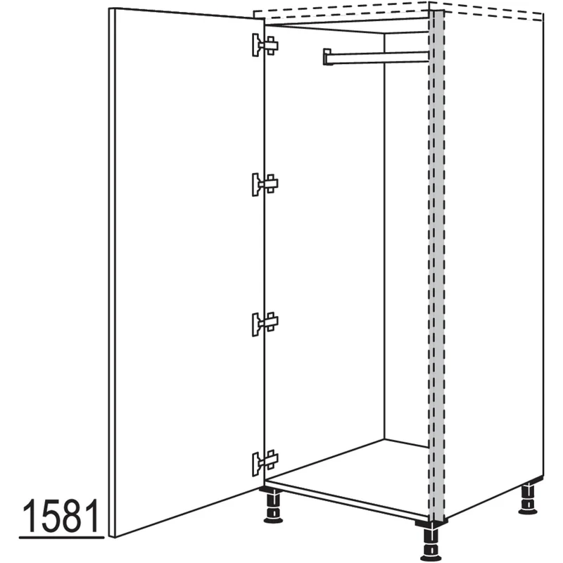 nobilia XL-Highboard Garderobenschrank NHSWGF60-X 60 cm