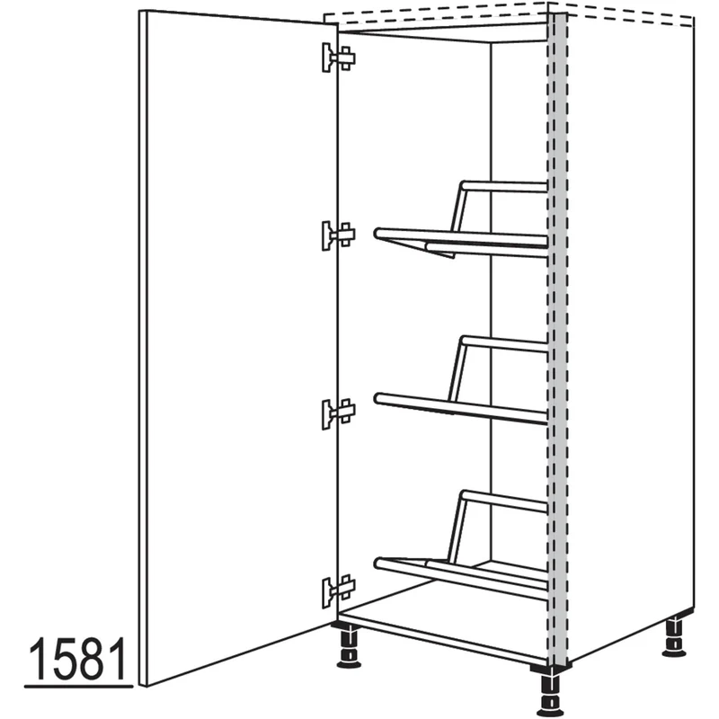 nobilia XL-Highboard für Getränkekisten NHSGTKF60-X 60 cm