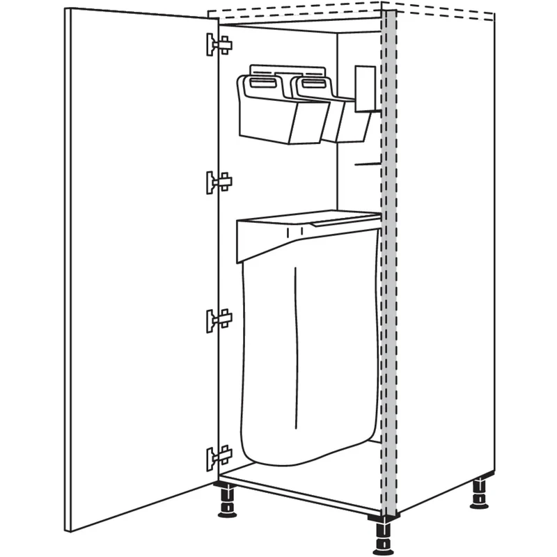 nobilia XL-Highboard mit Ordnungssystem Laundry-Area NHSOSF60-X 60 cm
