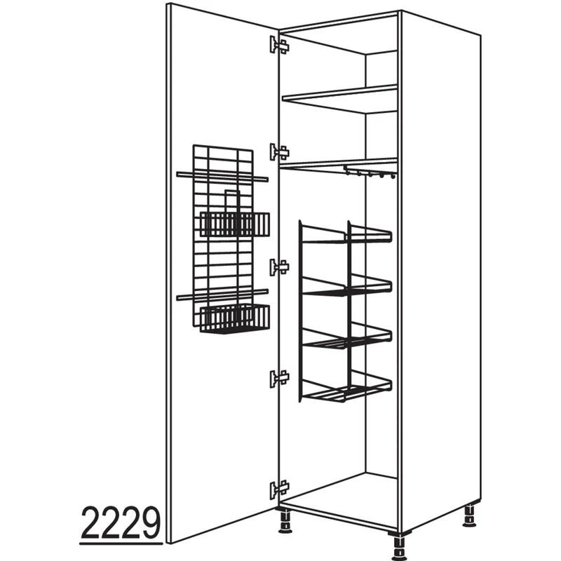 nobilia XL-Besen-/ Geräteschrank HBF60-3X 60 cm