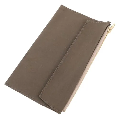 SEWACC Journalhülle mit Reißverschluss, Canvas, sichere Reißverschlusskonstruktion, leicht, für Reisetagebücher und Planer, Aufbewahrungstasche mit Fächern