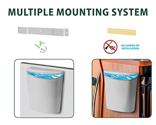 Brunner Pillar Abfalleimer + Halterung Müll Tonne Eimer Kompakt Caravan Camping