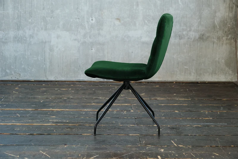 KAWOLA Stuhl NEW CHARME Drehstuhl Esszimmerstuhl Velvet smaragd