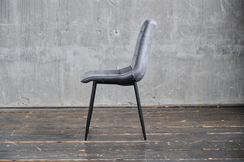 KAWOLA Stuhl CLARA Esszimmerstuhl Velvet grau