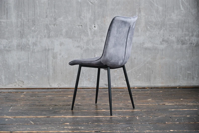 KAWOLA Stuhl CLARA Esszimmerstuhl Velvet grau