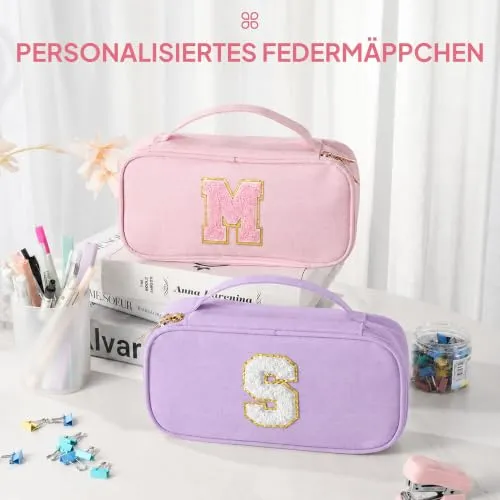 YOOLIFE Mäppchen Mädchen Federmäppchen Federtasche Kinder Federmappe Rosa L