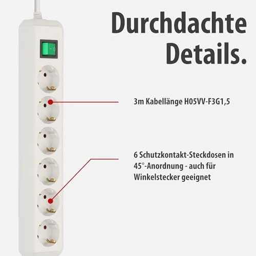 Brennenstuhl Eco-Line, Steckdosenleiste 6-Fach