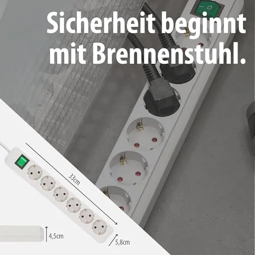 Brennenstuhl Eco-Line, Steckdosenleiste 6-Fach