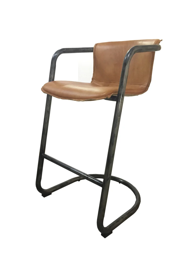 KAWOLA Barhocker Trivia Lederbarhocker cognac B/H/T: 51x102x62cm