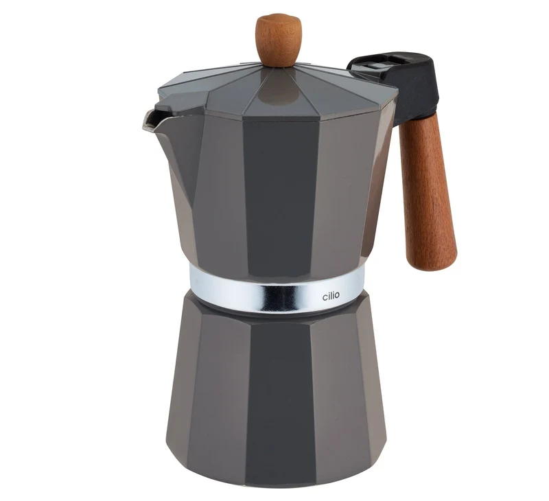 Cilio, Espressokocher, 6 Tassen, Farbe grau