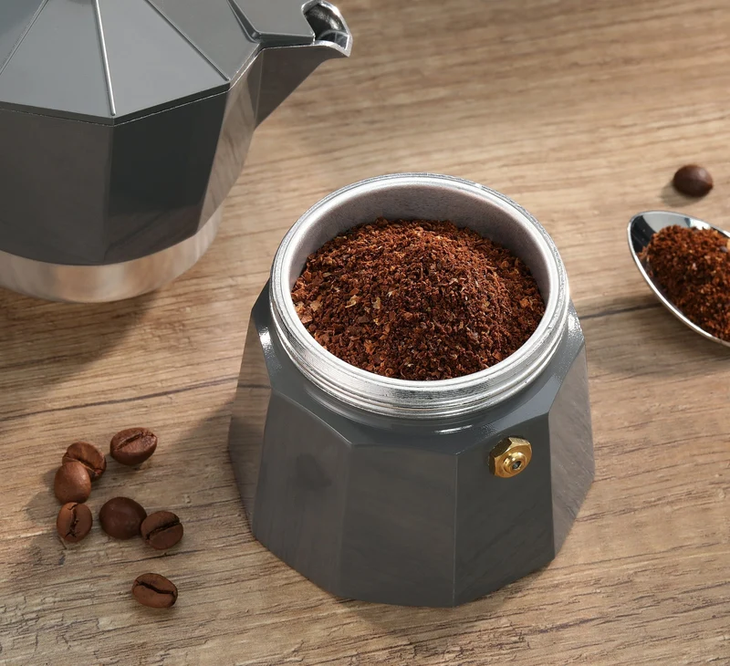 Cilio, Espressokocher, 6 Tassen, Farbe grau
