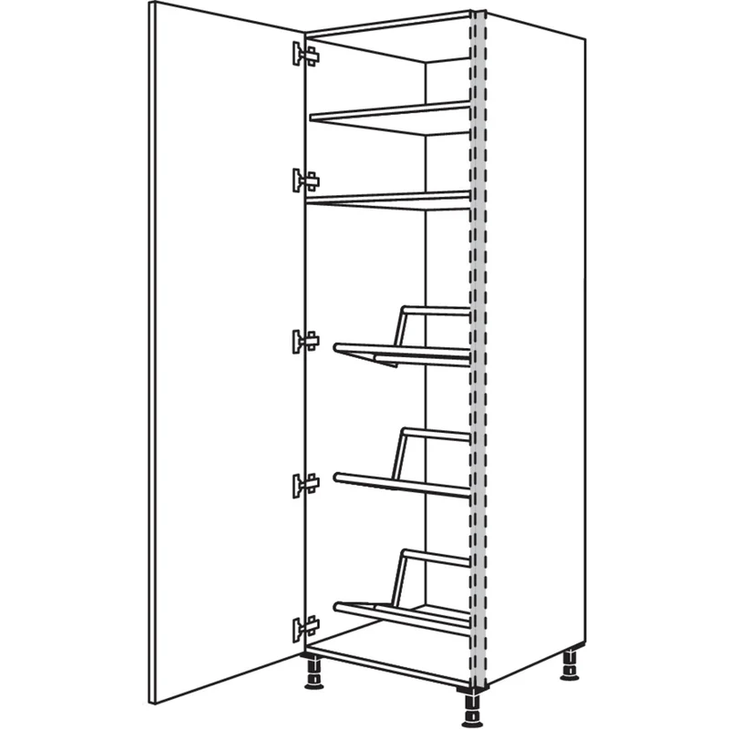 nobilia Hochschrank für Getränkekisten NHSGTKF60-2 60 cm