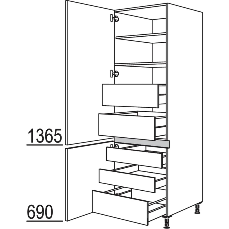 nobilia Hochschrank NHI60-2 60 cm