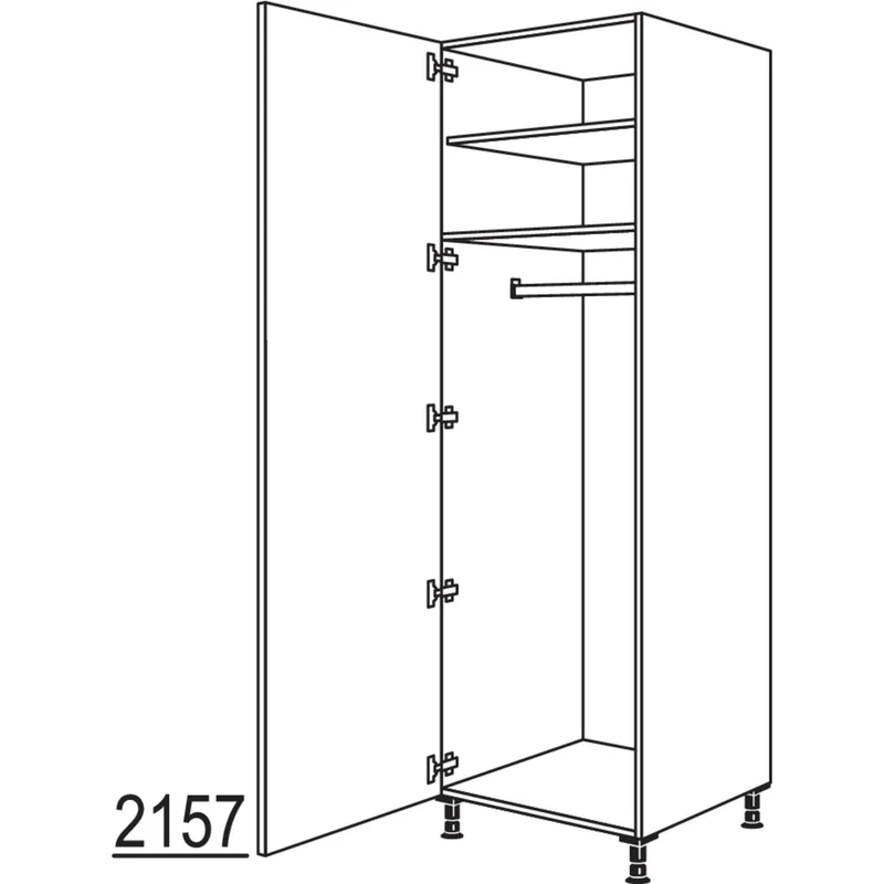 nobilia XL-Garderobenschrank HWGF60-2X 60 cm