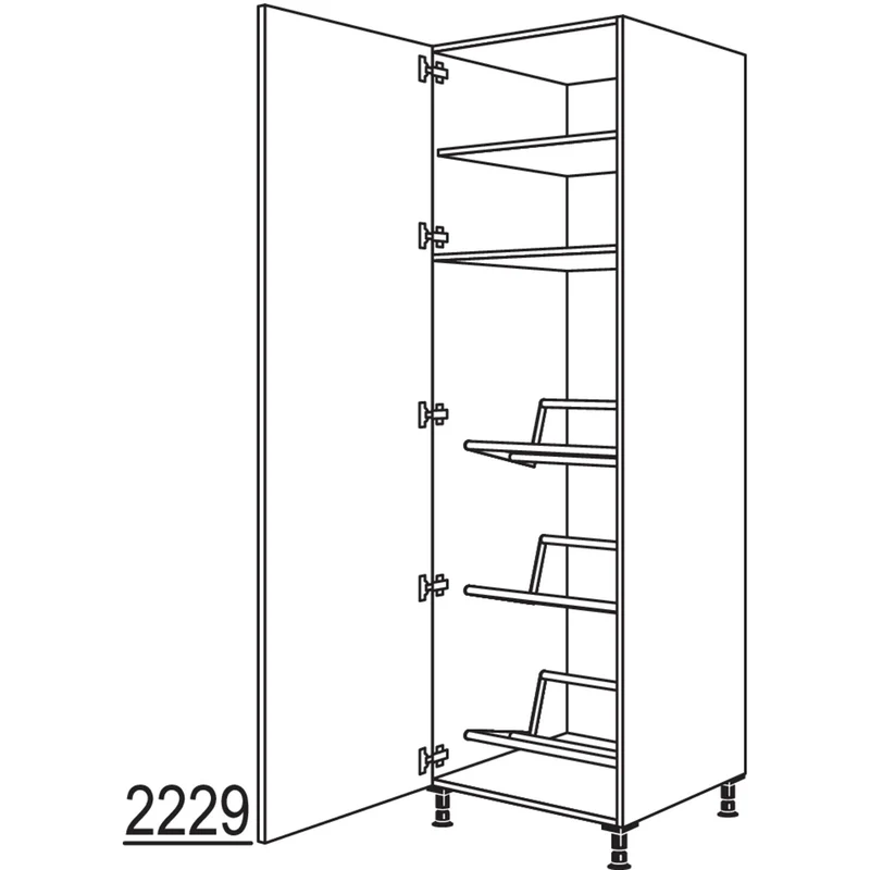 nobilia XL-Hochschrank für Getränkekisten HGTKF60-3X 60 cm