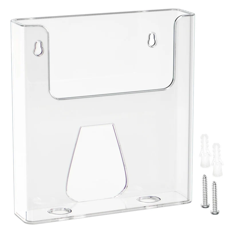 DIN-A4-Wandprospekthalter, transparenter Flyerhalter aus Acryl, 1 Stück