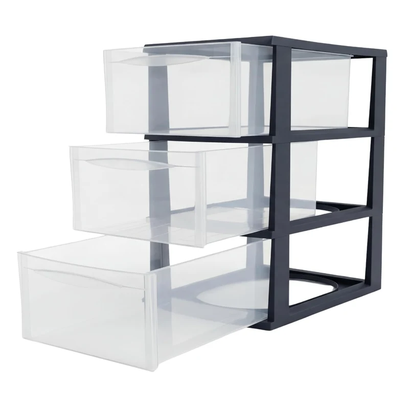 Große Schubladenbox A4 Schubladenschrank Schreibtisch Organizer Transparent