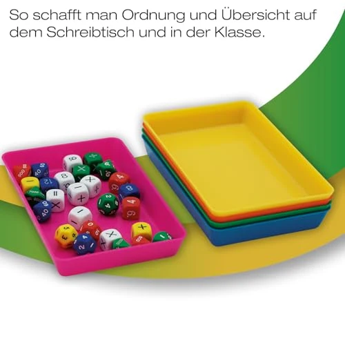 TimeTEX Materialschalen Set XL, 5 robuste Schalen | Ideal zum Basteln & Sortieren