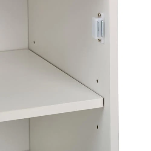 Relaxdays Rollcontainer mit 3 Fächern & Tür, Büro Beistellcontainer, mit Rollen, Büroschrank, HBT: 57x48x34 cm, weiß