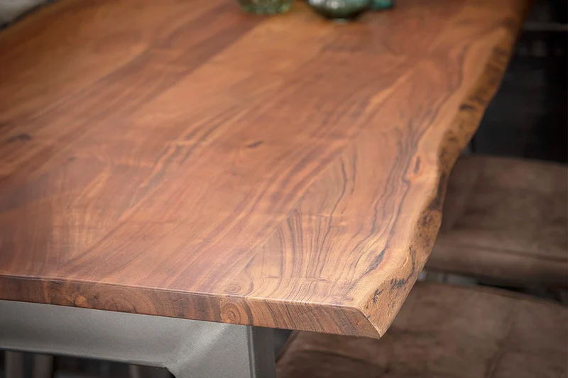 KAWOLA Bartisch ERGEA Stehtisch Baumkante Akazie massiv natur 147x80 cm