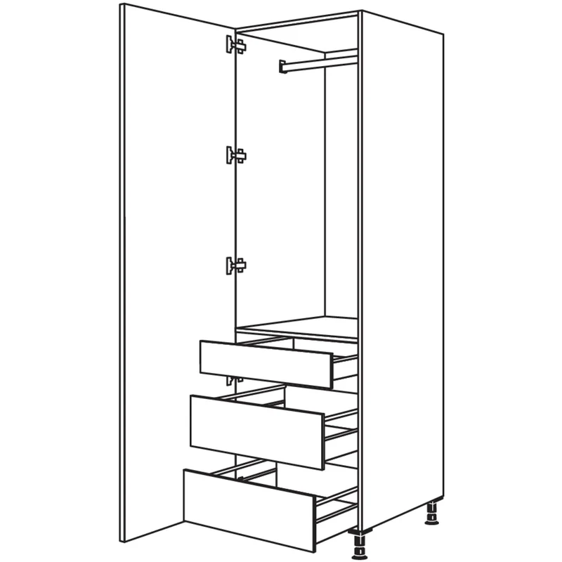 nobilia XL-Garderobenschrank HWGIAF60-2X 60 cm