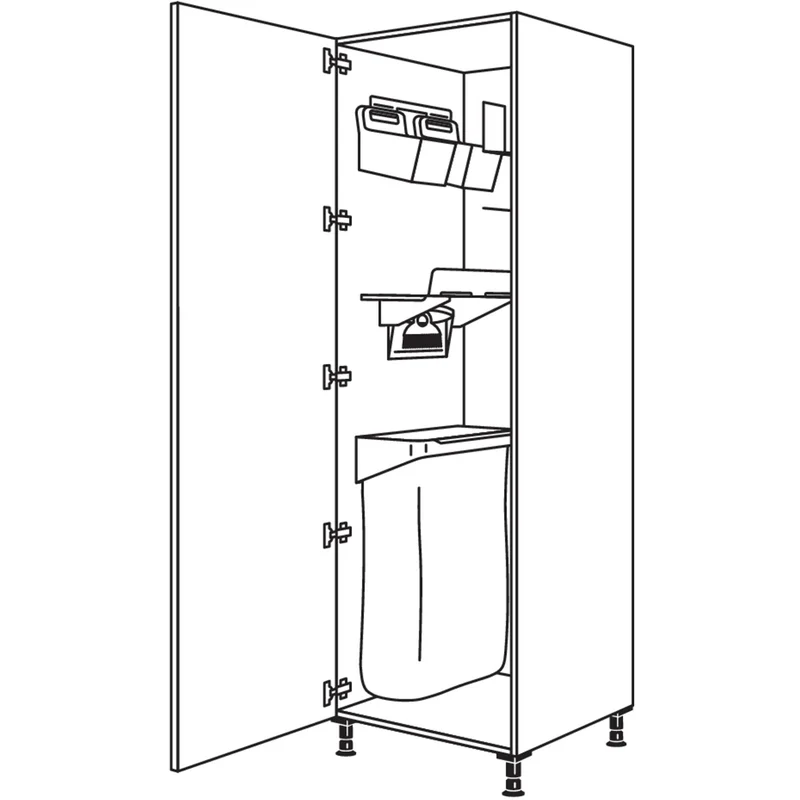 nobilia Hochschrank mit Ordnungssystem Laundry-Area HOSF60-3 60 cm