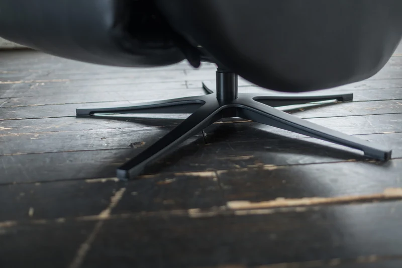 KAWOLA Sessel SARI Relaxsessel drehbar Leder schwarz
