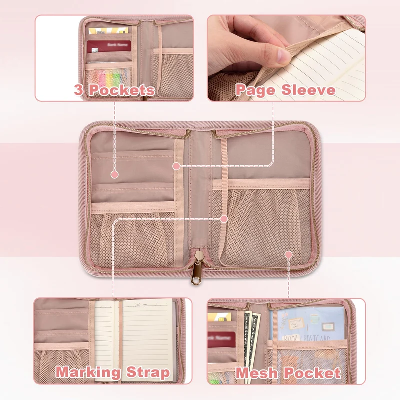 Yarwo Heftumschläge für Field Notes Moleskine Cahier 9 x 14 cm, Rosa
