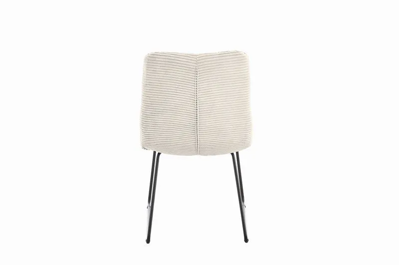 KAWOLA Stuhl NEW CHARME Esszimmerstuhl Cord cremeweiß