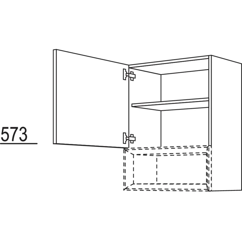 nobilia Wandschrank für Regaleinsatz Case WCU40-3 40 cm