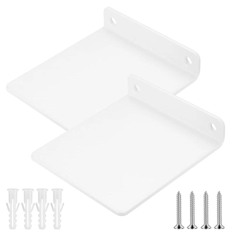 2 STK Kleine Wandregal Weiß, Mini Regal Wand, weiße Schweberegale für Wände, Regalbrett Weißes Regal kinderzimmer, Bücherregal Dekoration wandboard für Küche Badezimmer Wohnzimmer, 11x10x2,3 cm