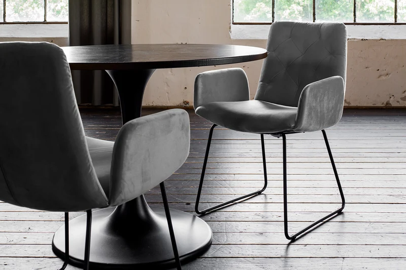 KAWOLA Esszimmerstuhl NEW CHARME Velvet stone