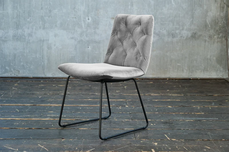 KAWOLA Esszimmerstuhl NEW CHARME Velvet silber