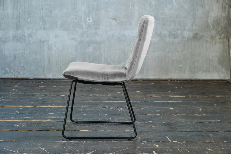 KAWOLA Esszimmerstuhl NEW CHARME Velvet silber