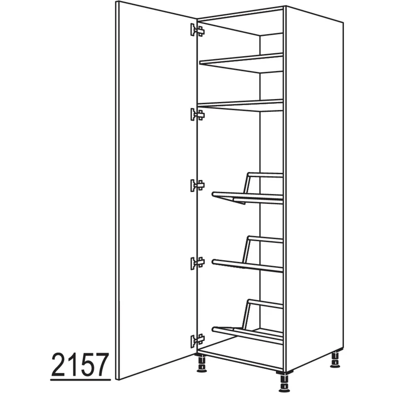 nobilia XL-Hochschrank für Getränkekisten HGTKF60-2X 60 cm