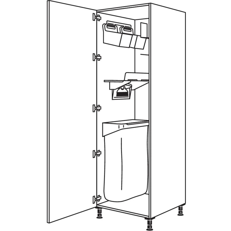 nobilia Hochschrank mit Ordnungssystem Laundry-Area HOSF60-2 60 cm