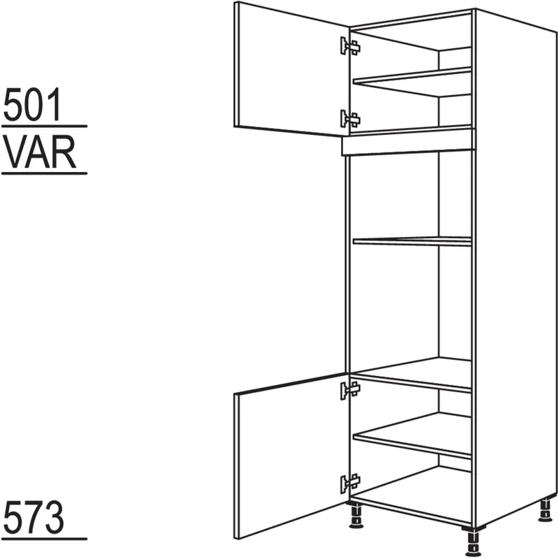nobilia Geräte-Umbau Backofen und Mikrowelle GMO-3 60 cm