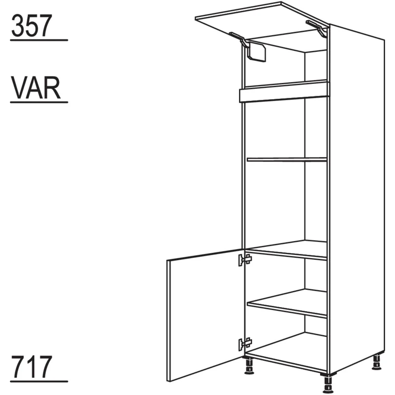 nobilia Geräte-Umbau Backofen und Mikrowelle GDMO-3 60 cm