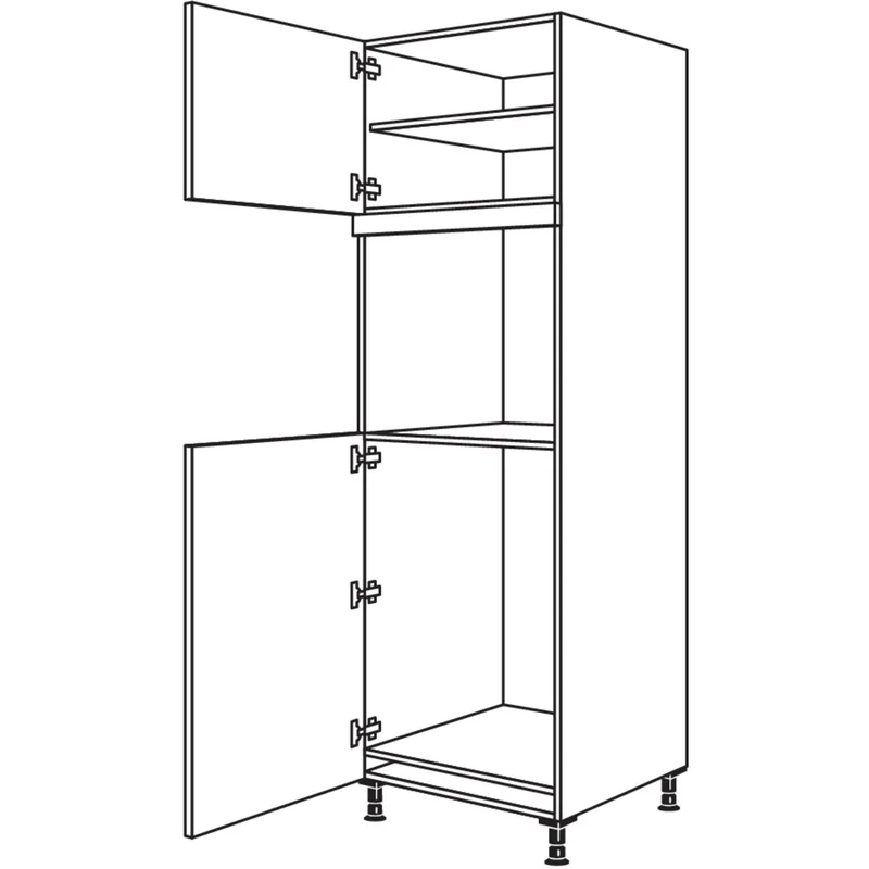 nobilia XL-Geräte-Umbau Kühlautomat und Backofen G88O-2X 60 cm