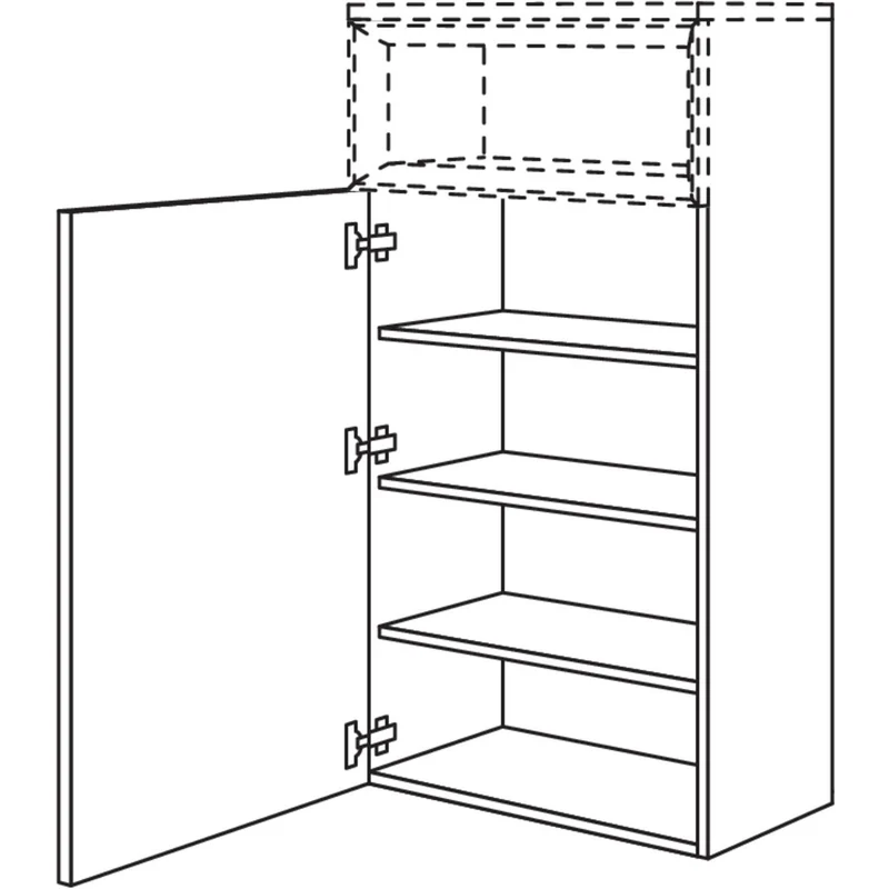 nobilia Highboard für Regaleinsatz Case HBBC60-130 60 cm