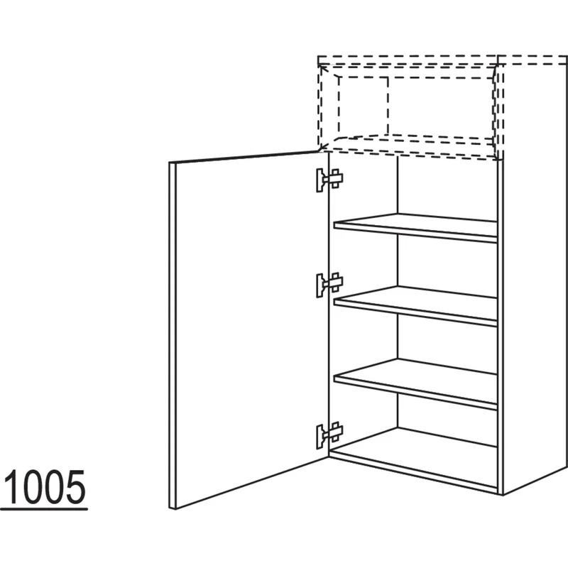 nobilia Highboard für Regaleinsatz Case HBBC60-130 60 cm