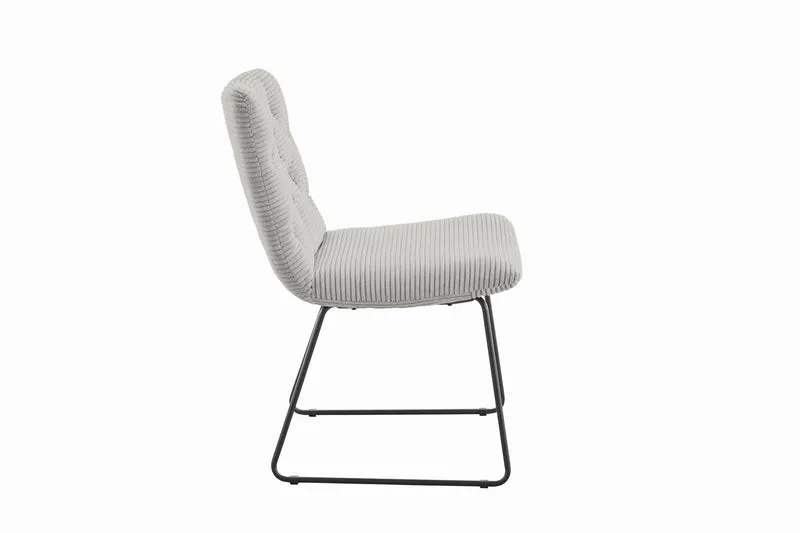 KAWOLA Stuhl NEW CHARME Esszimmerstuhl Cord hellgrau