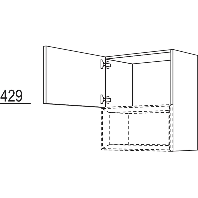 nobilia Wandschrank für Regaleinsatz Case WCU40-2 40 cm
