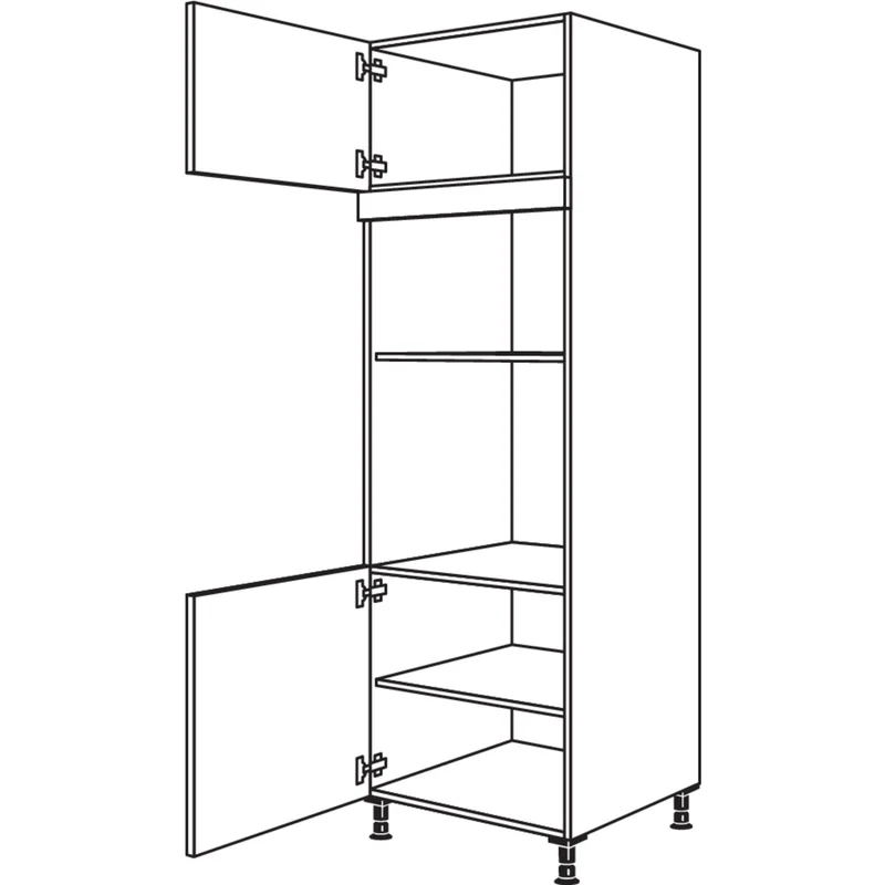 nobilia XL-Geräte-Umbau Backofen und Mikrowelle GMO-2X 60 cm