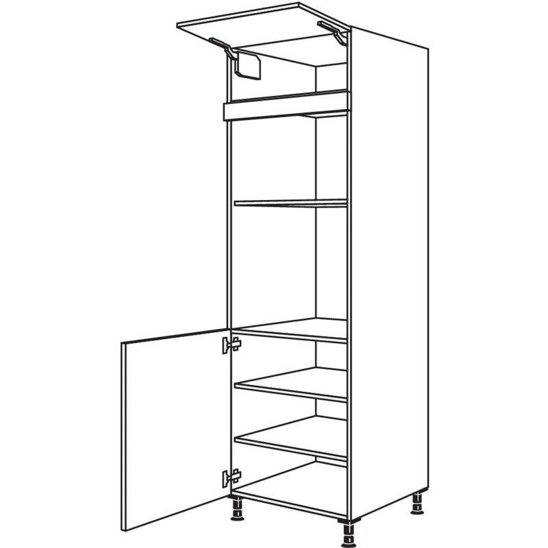 nobilia XL-Geräte-Umbau Backofen und Mikrowelle GDMO-2X 60 cm