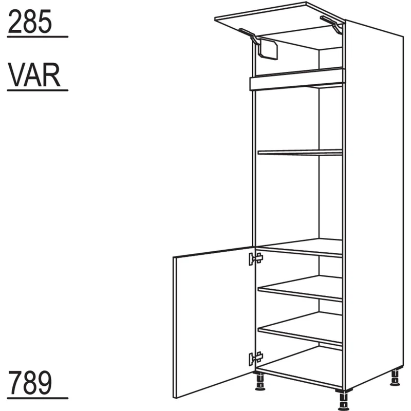 nobilia XL-Geräte-Umbau Backofen und Mikrowelle GDMO-2X 60 cm